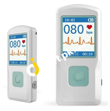 Contec Portable Ecg/Ekg Monitor Pc Software Electrocardiogram Cloud Bluetooth Heart Beat Rate Lcd -
